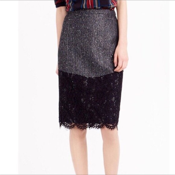 J. Crew Dresses & Skirts - Like New J. Crew Black and Gray Midi Pencil Skirt for Work